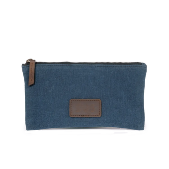 Minimalist canvas pouch The Root Case, closed, showing compact everyday carry design