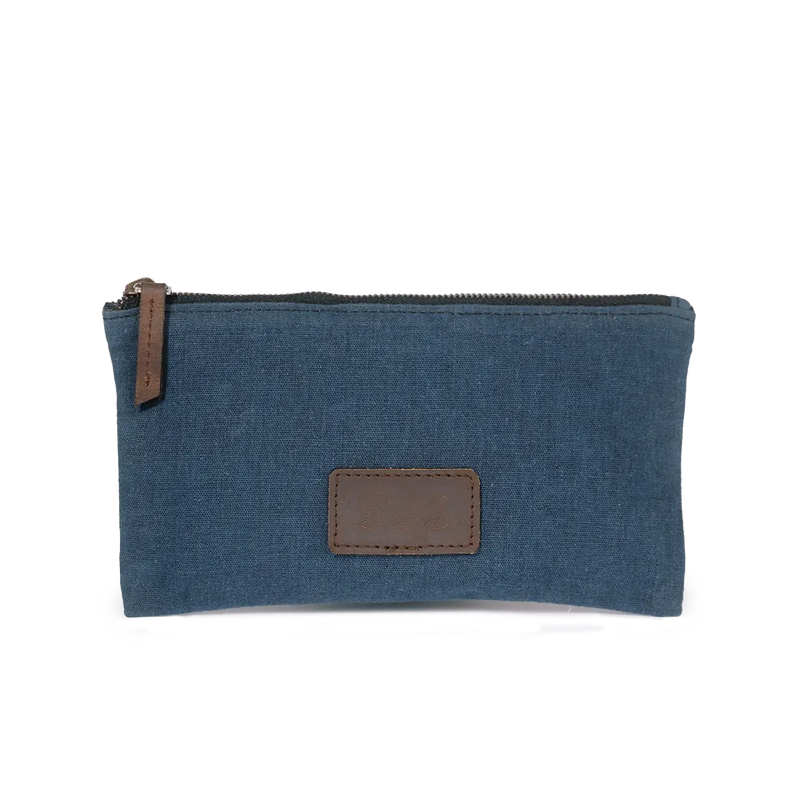 Minimalist canvas pouch The Root Case, closed, showing compact everyday carry design