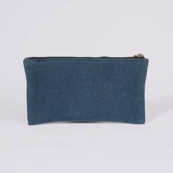 Back of a lightweight canvas essentials pouch The Root Case