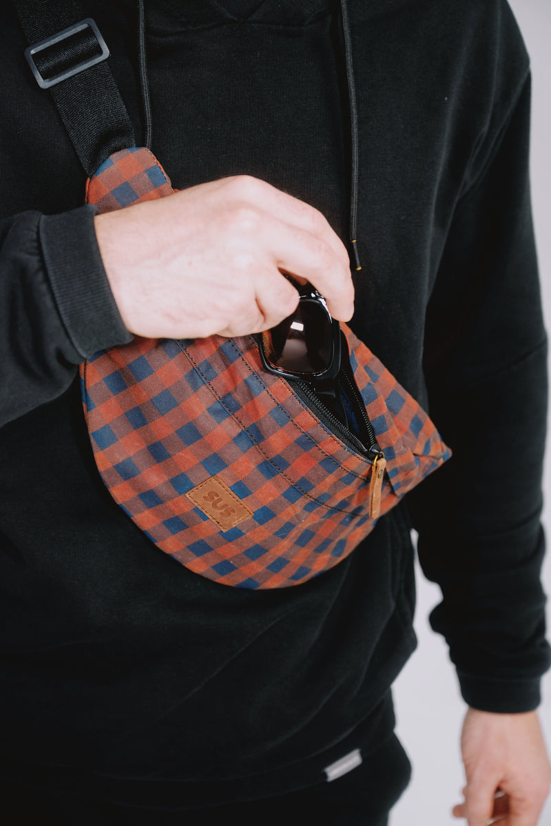 Fanny pack worn crossbody – compact everyday belt bag for travel